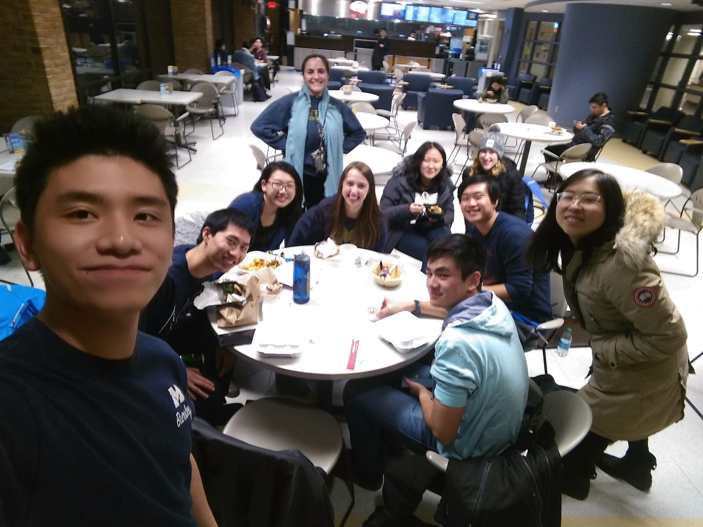 Derek Chen and friends selfie at lunch